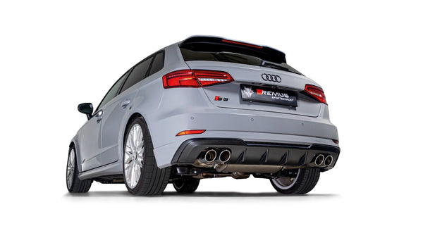 Remus Audi S3 (2016+) - Stainless Steel Non-Resonated Cat back System Left/Right with Integrated valves using the OE valve control system - Panthera Performance Supplies